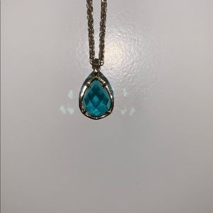 Kiri Gold Pendant Necklace In Aqua Illusion